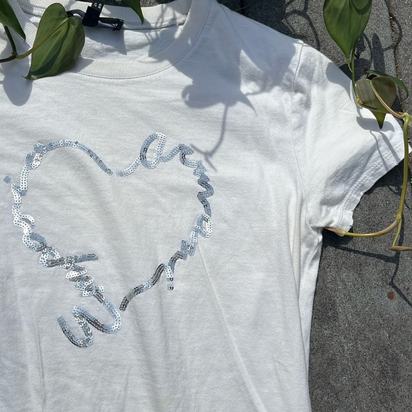 ❄️ Emporio Armani Sequined White Top ❄️ - Picture 3 of 4